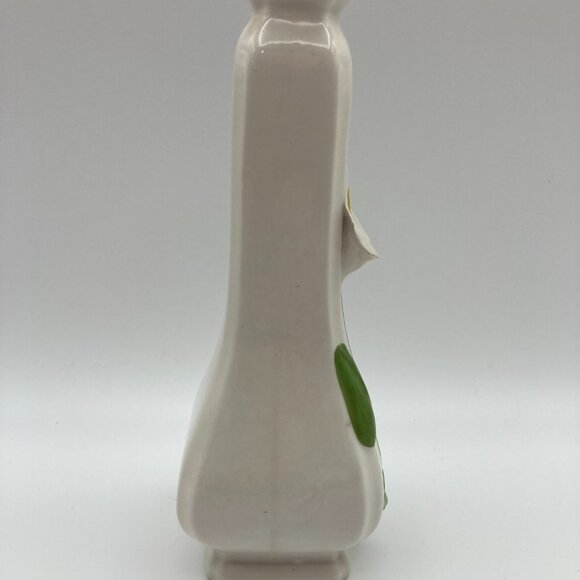 Vintage Calla Lily Bud Vase Made In Italy Circa 1950's White Green Yellow Rare - Picture 4 of 6